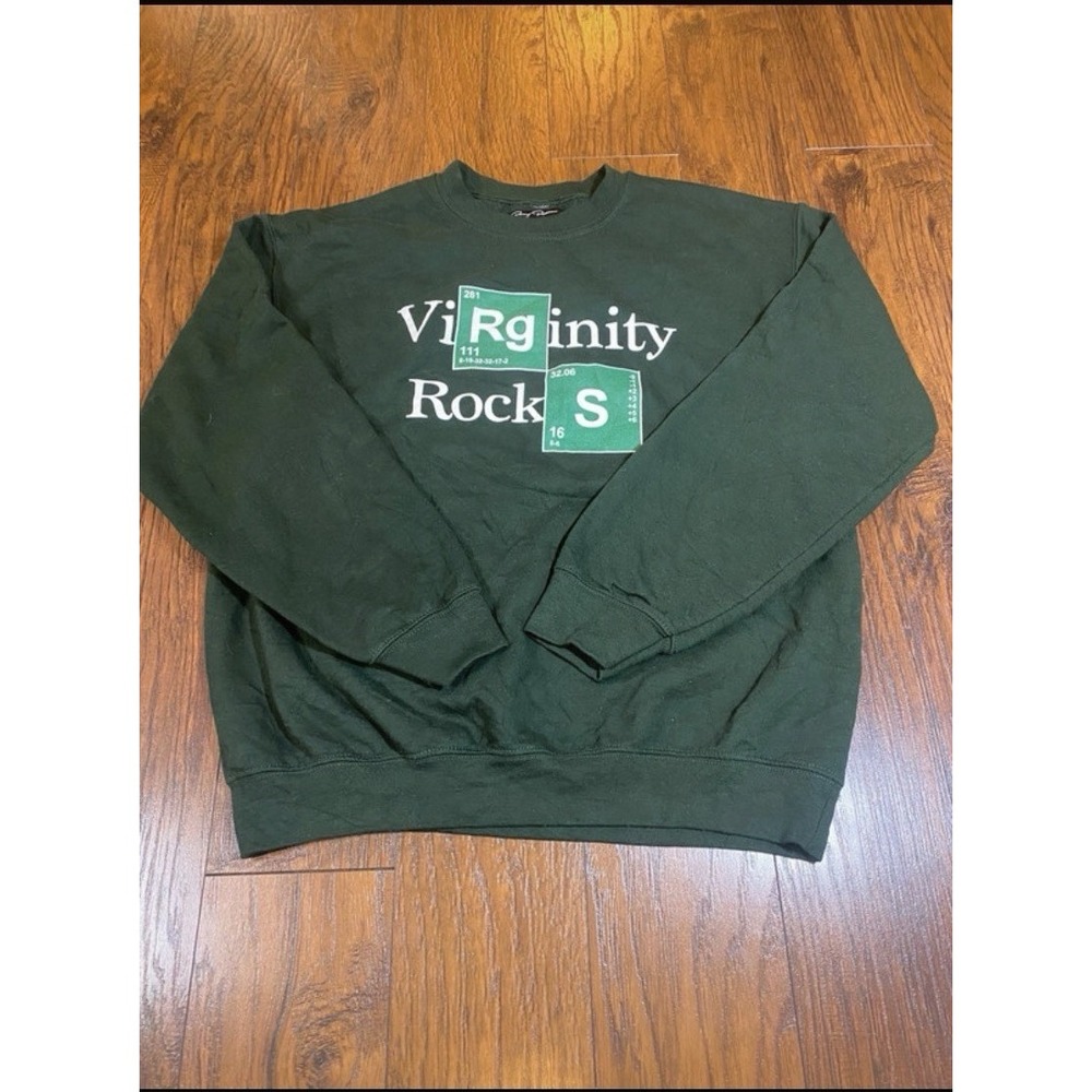 Danny Duncan Virginity Rocks Forest Green Graphic Sweatshirt Periodic Table M